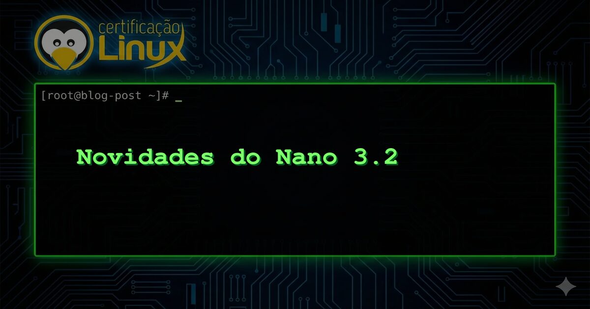 Novidades do Nano 3.2